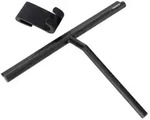 Badezimmerwischer Mod. Mola Silikon XXL Schwarz, extra breite Wischfl&auml;che