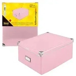 Idena Aufbewahrungsbox faltbar rosa 35x28x17cm