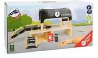 Small foot 11235 - Bahnhof mit Holzeisenbahn und Zubeh&ouml;r, Holz, 31-teilig