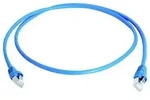 Teleg&auml;rtner 100008091 RJ45 Patchkabel CAT 6a S/FTP Blau Flammwidrig, mit