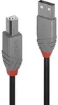 LINDY USB-Kabel USB 2.0 USB-A Stecker, USB-B Stecker 3.00m Schwarz 36674
