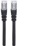 Intellinet 740623 RJ45 Patchkabel CAT 6a S/FTP 0.50 m Schwarz Folienschirm,