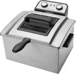 Profi Cook PC-FR1038 Doppel Kaltzonen Fritteuse 5 l 3000 W Timerfunktion, mit