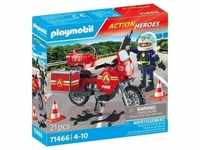 PLAYMOBIL 71466 - Action Heroes - Feuerwehrmotorrad am Unfallort