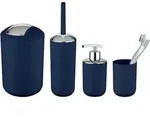 Bad-Accessoire-Set Mod. Brasil Dunkelblau 4-teilig, bruchsicher