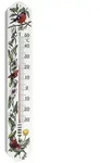 TFA Dostmann Analoges Innen-Au&szlig;en-Thermometer Thermometer Wei&szlig;, Blumen 12.3040.20