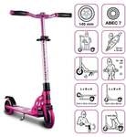 SIX DEGREES Alu Scooter Junior 145 pink