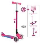 GLOBBER PRIMO FOLDABLE PLUS LIGHTS pink-