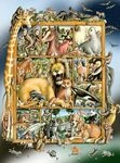 Kinderpuzzle 100 XXL Teile - Tiere im Regal