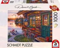 Seeh&uuml;tte mit Fahrrad