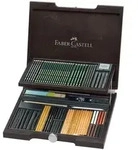 Faber-Castell Pitt Monochrome, 85er Set Holzkoffer