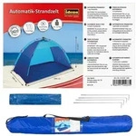 Idena Automatik Strandzelt UV40+ mit Tragetasche blau/t&uuml;rkis 190x100x110cm