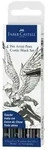 Faber-Castell Tuschestifte Pitt Artist Pens Comic schwarz, 4er Etui