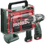 Metabo PowerMaxx BS Basic Set 600080710 Akku-Bohrschrauber 12 V 2 Ah Li-Ion inkl. 2.