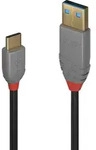 LINDY USB-Kabel USB 2.0 USB-A Stecker, USB-C&reg; Stecker 2.00m Schwarz 36887