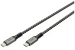 Digitus USB-C&reg; Kabel USB4&reg; USB-C&reg; Stecker 1.00 m Schwarz Geflechtschirm,