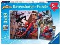 Kinderpuzzle 3x49 Teile - Spider-Man besch&uuml;tzt die Stadt