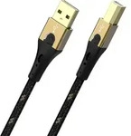 Oehlbach USB-Kabel USB 2.0 USB-A Stecker, USB-B Stecker 2.00m Schwarz/Gold D1C9542