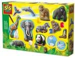 SES CREATIVE Gips- und Malset Relief Wilde Tiere