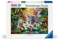 Erwachsenenpuzzle 1000 Teile - Familie der Wei&szlig;en Tiger