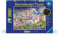 Kinderpuzzle 200 XXL Teile - Leuchtendes Schmetterlingseinhorn