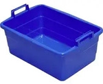 Wanne eckig 62 cm/45 l blau hochstehende Griffe