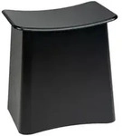 2in1 Badhocker Mod. Wing Schwarz Matt, Badhocker mit herausnehmbarem W&auml;schesack