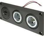ProCar Einbausteckdose mit USB-C/A Doppelsteckdose + 2 Powersteckdosen Belastbarkeit