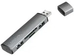 LogiLink UA0394 USB-Hub 4 Port USB-A, SD, microSD USB 3.2 Gen2 10 GBit/s mit