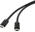 Renkforce USB-Kabel USB 3.2 Gen2x2 USB-C&reg; Stecker 2.00m Schwarz Geschirmt RF-4531576