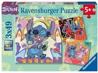 Kinderpuzzle 3x49 Teile - Disney Stitch - Einfach nur spielen