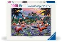 Erwachsenenpuzzle 1000 Teile - Pinke Flamingos