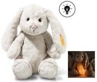Steiff 081026 - Light at Night Hoppie Hase, Licht mit Timer, Pl&uuml;sch, 28 cm
