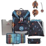 DerDieDas Schulranzen Set ErgoFlex Light, Schulranzen Set, 5tlg, Ninja Fighter