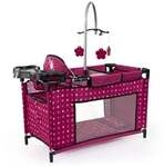 Multibett f&uuml;r Puppen bis 46cm bordeaux