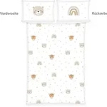 Herding 2685359063 - babybest&reg; Flanell-Bettw&auml;sche, Little Friends, Baumwolle,