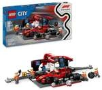 LEGO City F1 Boxenstopp mit Boxencrew und Ferrari Flitzer Bauset 60443