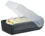 B&uuml;robedarf, Karteibox Croco A 8 quer (schwarz/transparent)