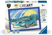CreArt, Malen nach Zahlen Kinder - Blauer Lamborghini