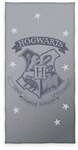 Harry Potter 6174413515 - Velourstuch grau - Aktion, 70x140 cm, 100% Baumwolle