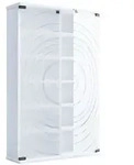 Holz CD DVD Stand Regal Schrank Glast&uuml;r Tilano L