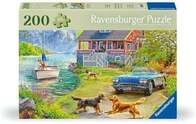 Feel Well & Puzzle - Sommerhaus am See - Erwachsenenpuzzle mit 200 XL-Teilen und