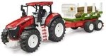 bruder Traktor ROADMAX mit R&uuml;ckeanh&auml;nger und 3 Baumst&auml;mmen 68cm
