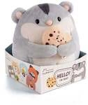 NICI Kuscheltier Hamster Shai mit Keks grau 16cm