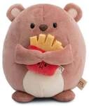NICI Kuscheltier B&auml;r Nomo mit Pommes braun 27cm