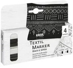 KREUL Textilmarker Black & White schwarz/wei&szlig; 4 St&uuml;ck Kartonetui