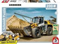 Schmidt 56552 - LIEBHERR Radlader L580, Puzzle mit Poster, 200 Teile aus NATPAX&reg;