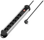 Renkforce RF-6417718 &Uuml;berspannungsschutz-Steckdosenleiste 6fach Schwarz,...