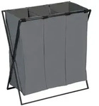 W&auml;schesammler Mod. Trio XL Grau, mit drei F&auml;chern