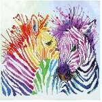 Diamond Dotz Regenbogen Zebras